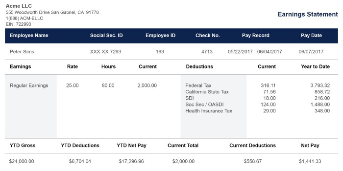 Read and interpret pay stubs answer key