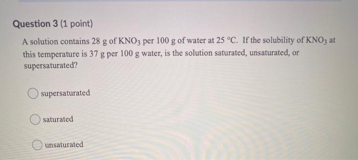 A solution contains 35 grams of kno3