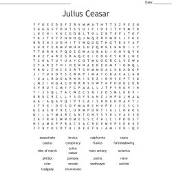 Julius caesar word search answers